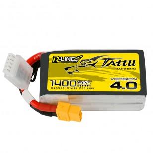 ⚡️Buy Tattu R-Line Version 4.0 1400mAh 14.8V 130C 4S1P Lipo Battery Pack with XT60 Plug - www.kingquad.shop