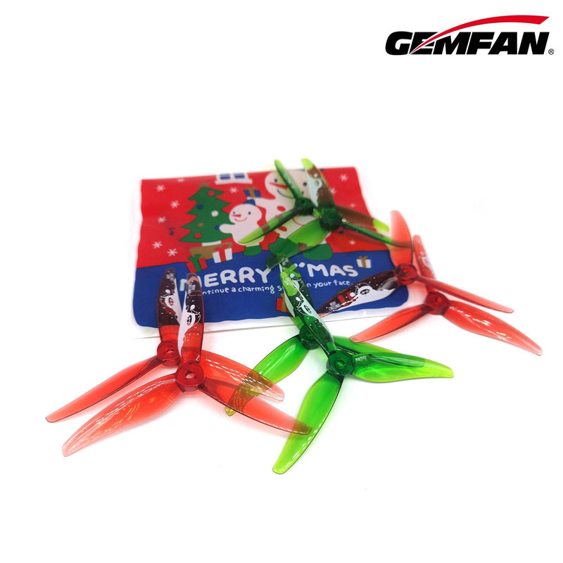 ⚡️Buy Gemfan 5136 Chrismas Edition 5.1x3.6 5.1" 3-Blade Props (8 Props) - www.kingquad.shop