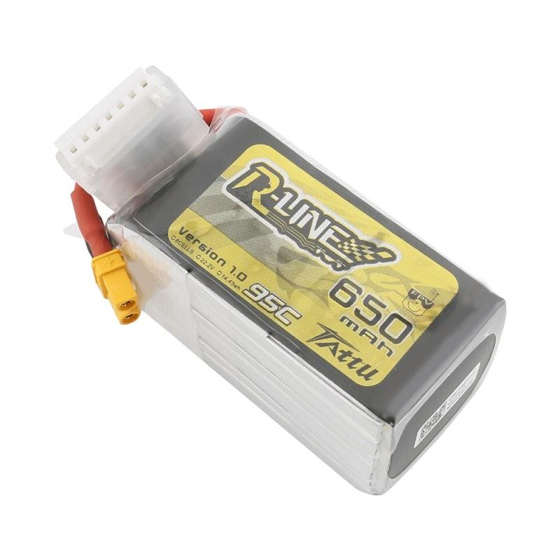 ⚡️Buy Tattu R-Line 650mAh 95C 22.2V 6S1P Lipo Battery Pack with XT30U-F Plug - www.kingquad.shop